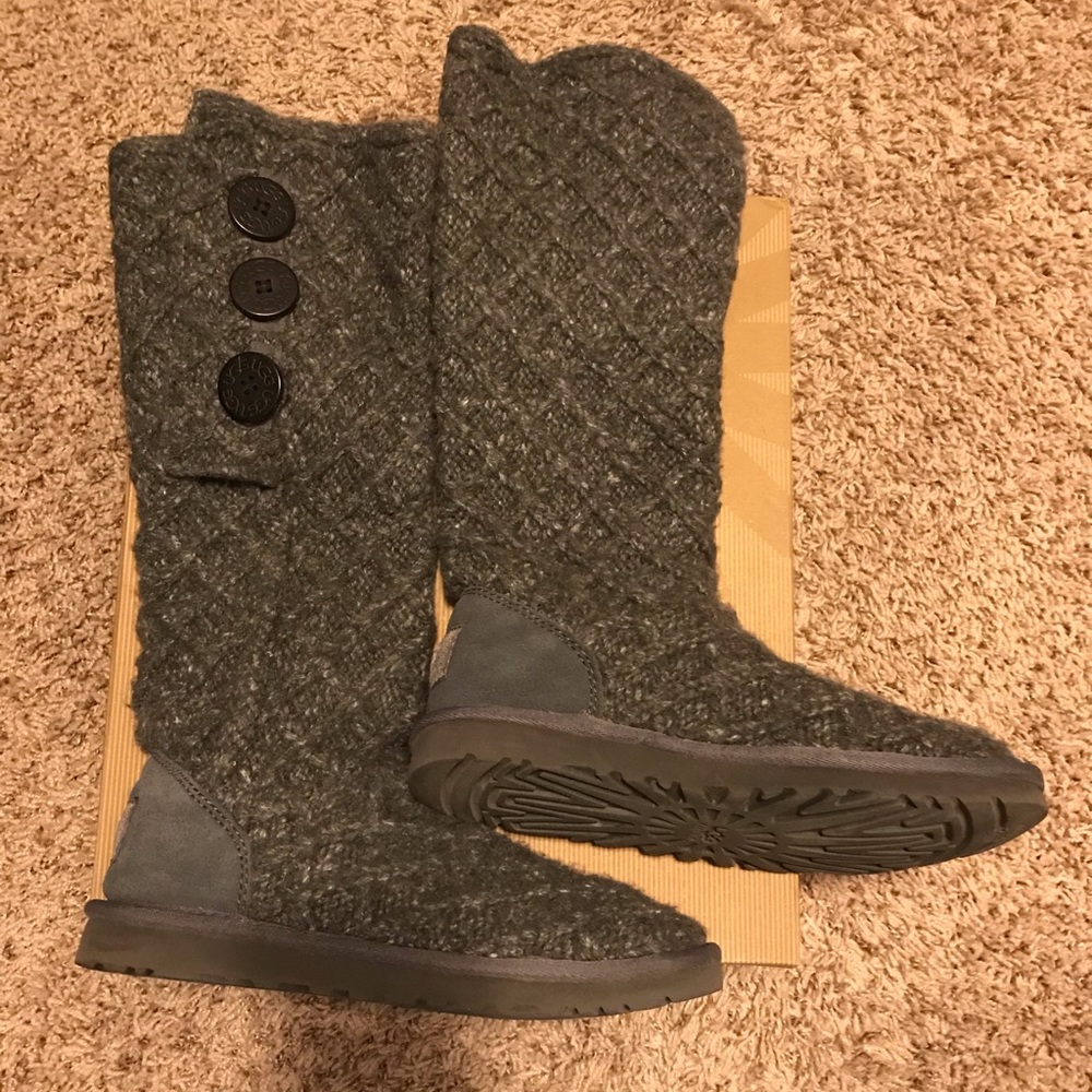 Ugg boots. W Lattice cardy - charcoal Size 5